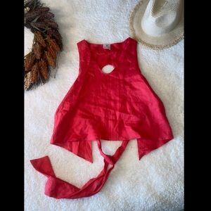 Open back tank blouse